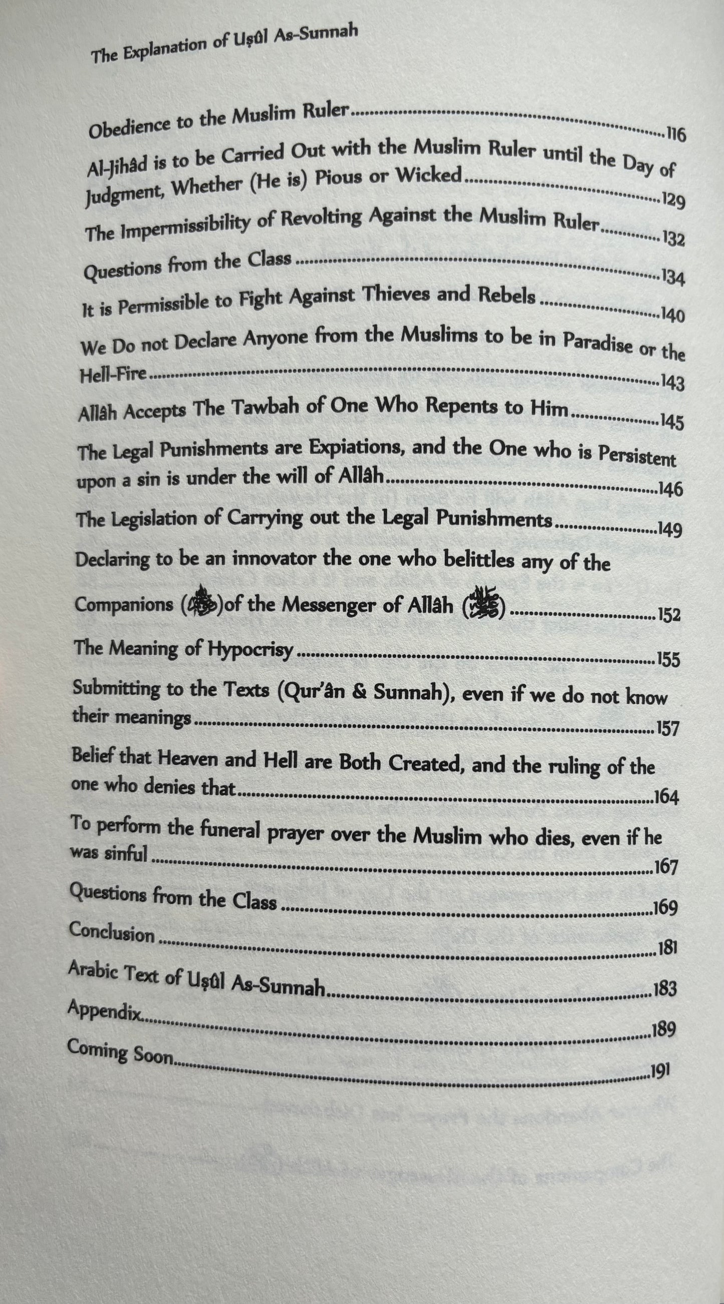 An Explanation of Imam Ahmad´s Foundations of The Sunnah