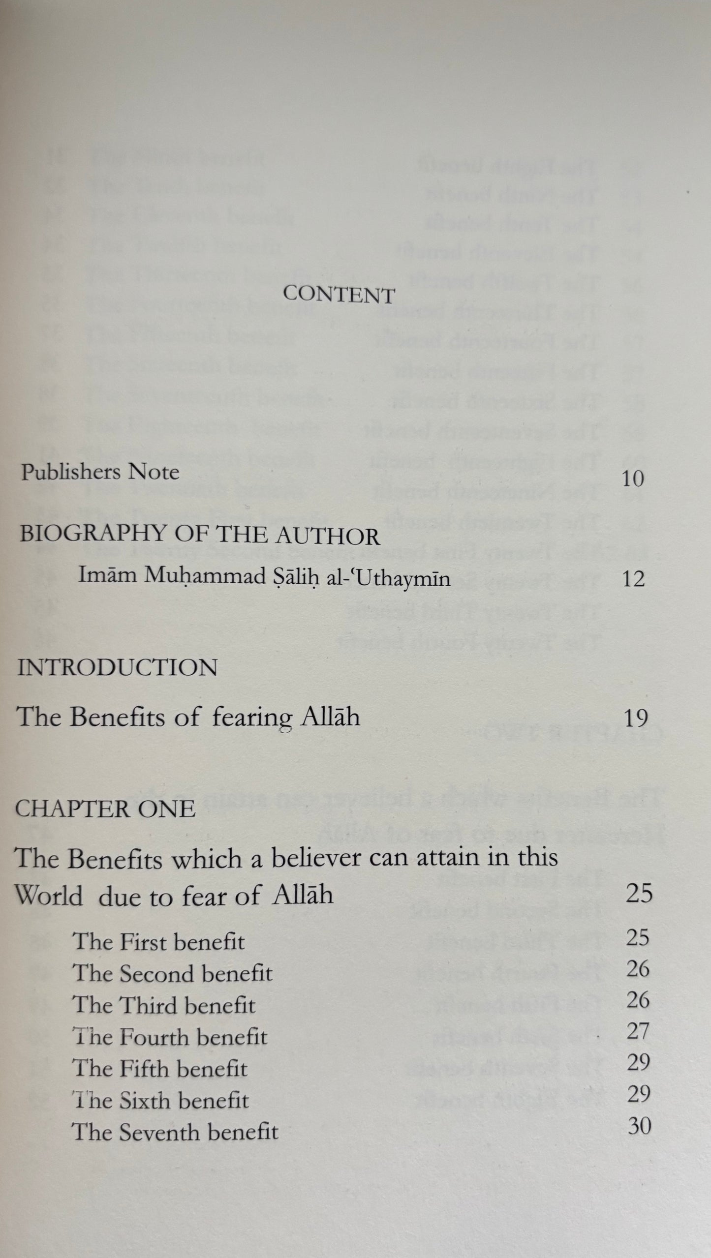 The Benefits of Fearing Allah - Sheikh Uthaymeen