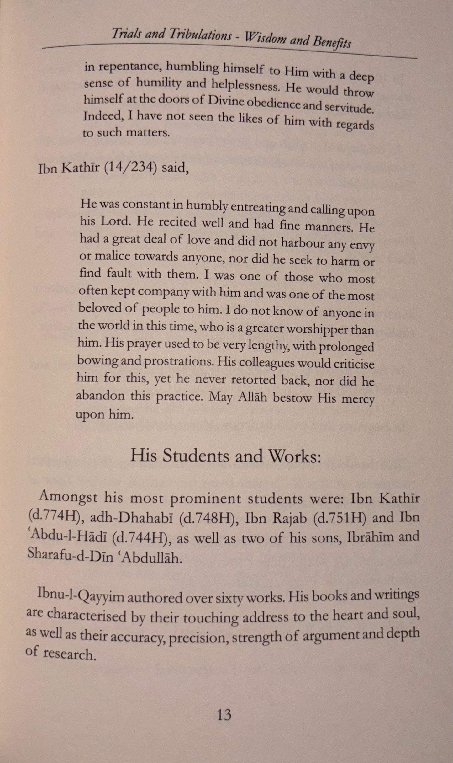 Trials & Tribulations - Imam Ibn Qayyim
