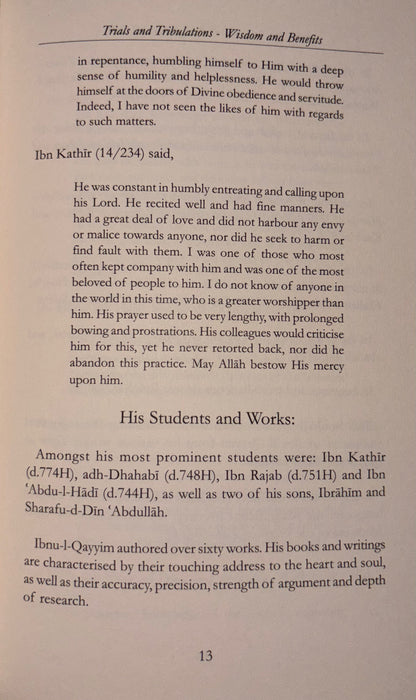 Trials & Tribulations - Imam Ibn Qayyim