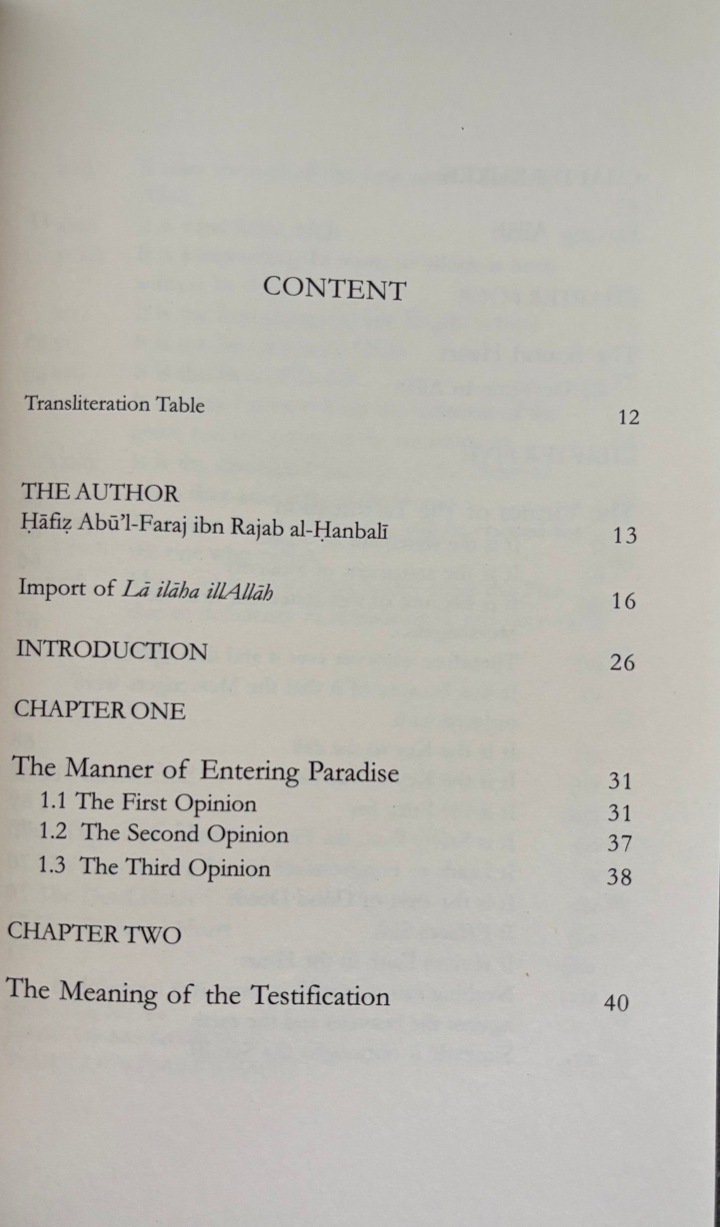 The Key To Paradise - Imam Ibn Rajab