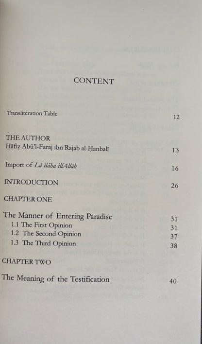 The Key To Paradise - Imam Ibn Rajab